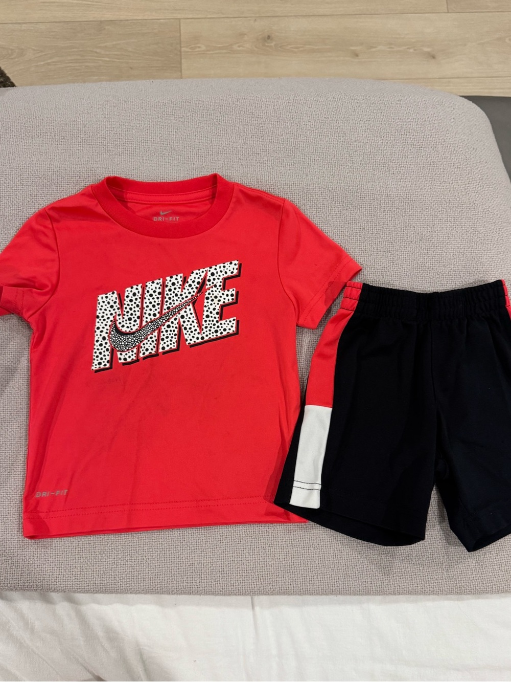 Nike Red Dri-FIT Kids Short Sleeve Tee